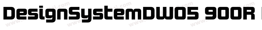 DesignSystemDW05 900R Regular字体转换